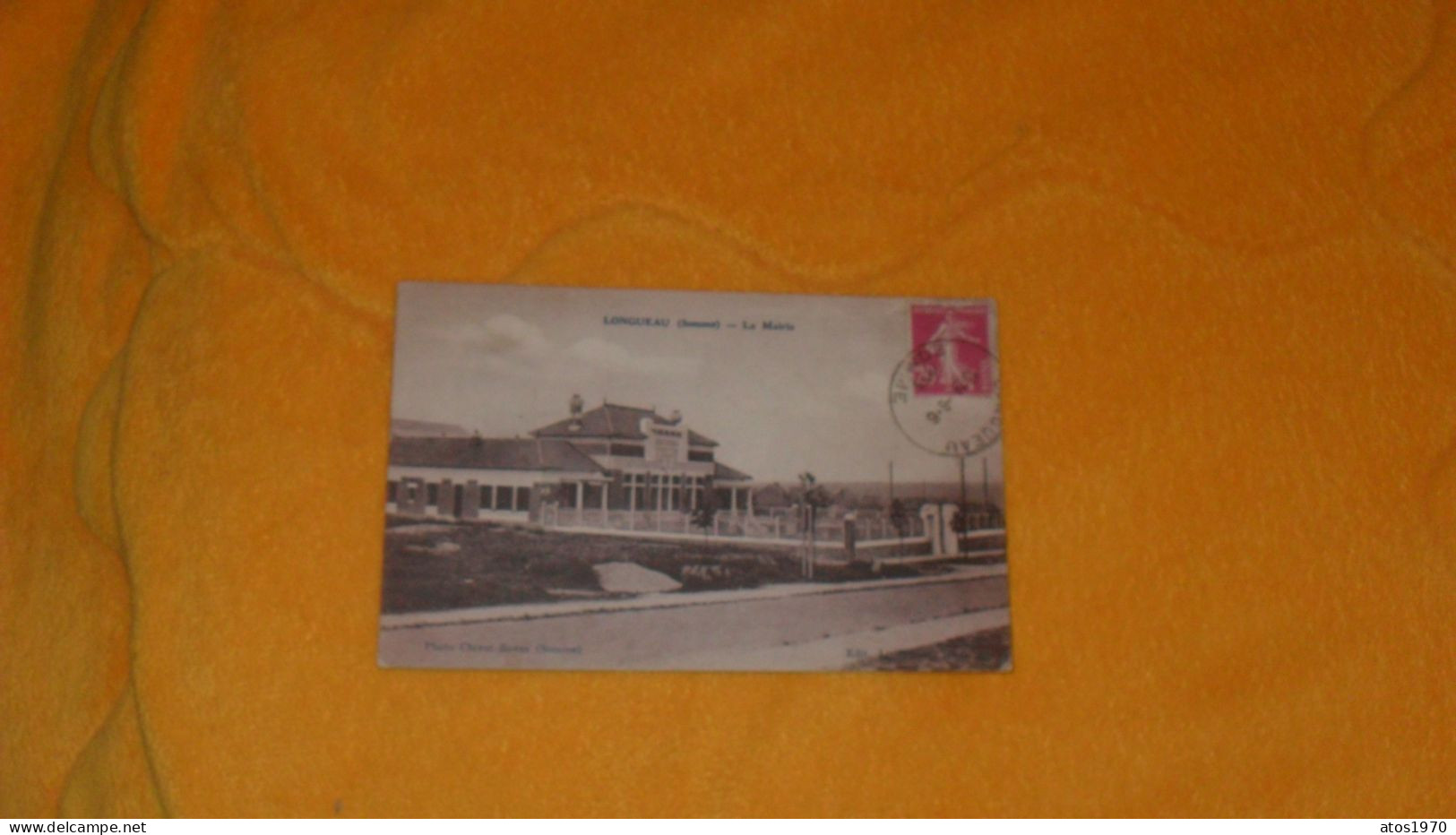 CARTE POSTALE ANCIENNE CIRCULE DE 1935../ LONGUEAU SOMME.- LA MAIRIE...CACHET + TIMBRE - Longueau