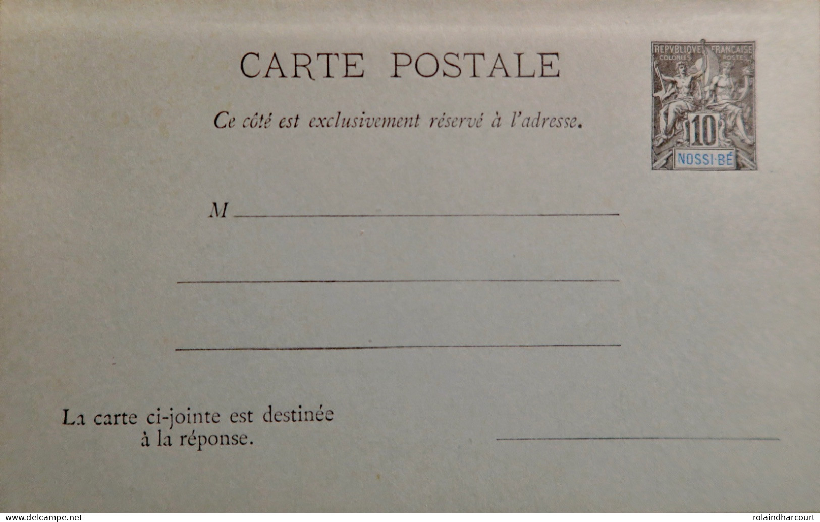 LP3972/368 - 1894 - COLONIES FRANÇAISES - NOSSI-BE - ENTIER POSTAL Sur CARTE-POSTALE DOUBLE Vierge - N°31 - Lettres & Documents