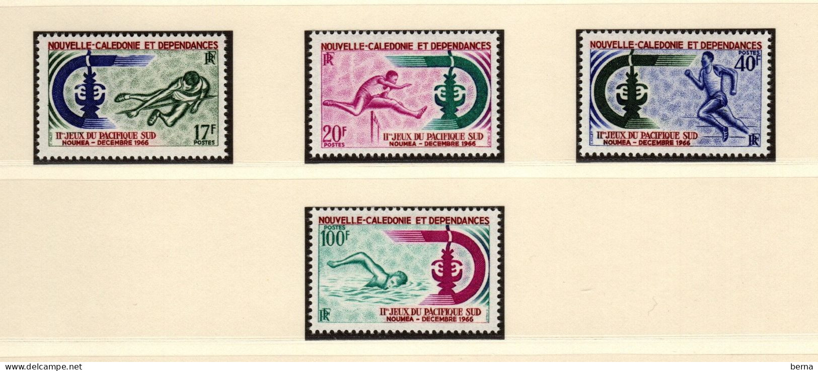 NOUVELLE CALEDONIE N°328/344--  ANNEES 1966-1967  LUXE NEUF SANS CHARNIERE - Années Complètes