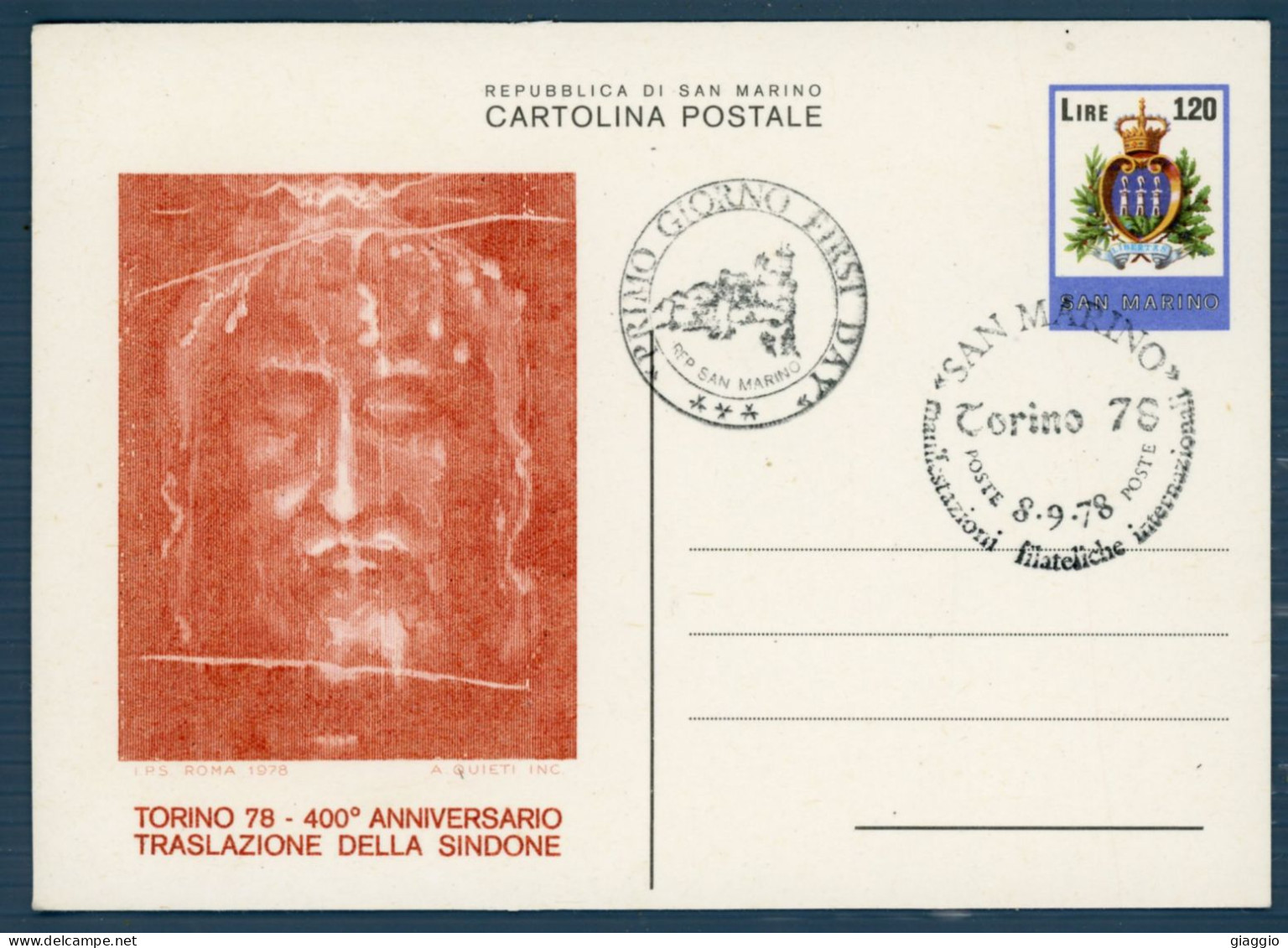 °°° Francobolli N. 1593 San Marino Sindone °°° - Postwaardestukken