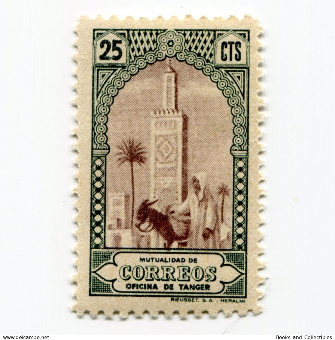 [FBL ● A-01] SPANISH TANGIER - 1946 - Beneficent Stamps - 25 Cts - Edifil ES-TNG BE24 - Charity