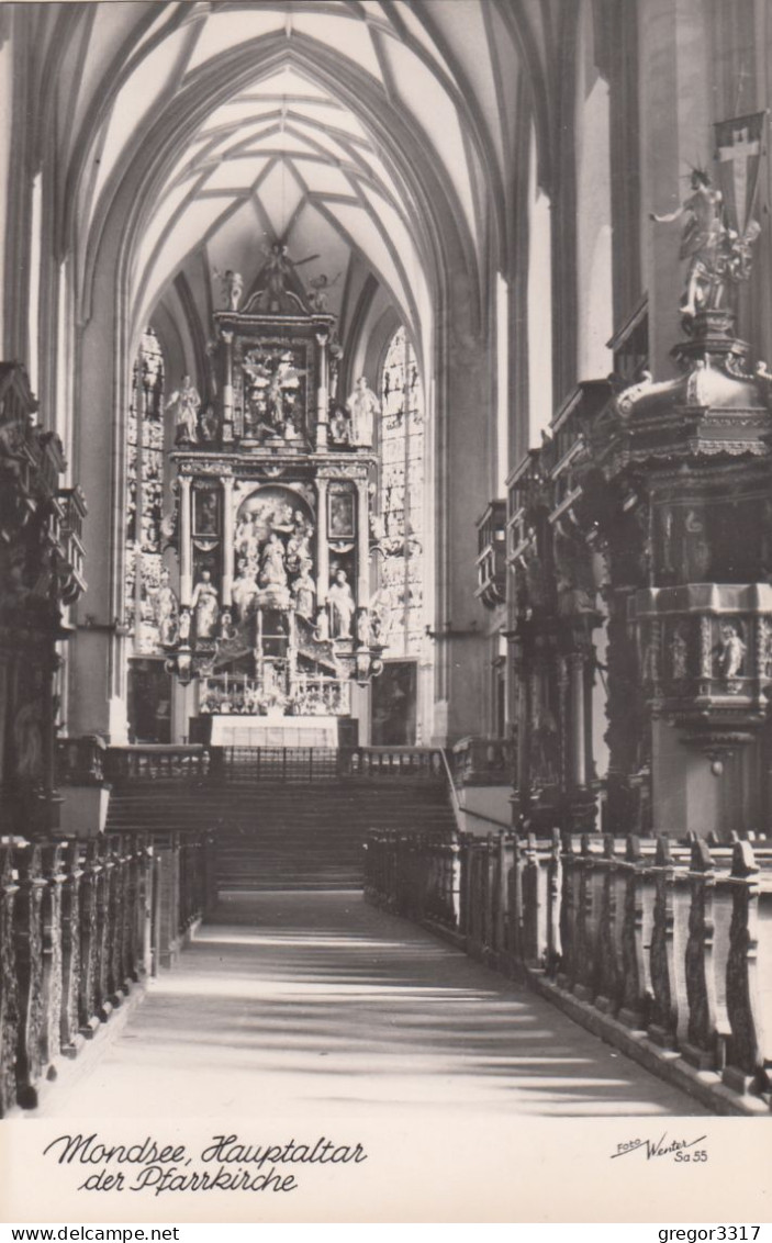 E1466) MONDSEE - Hauptaltar Der Pfarrkirche - Foto WENTER - Alt ! - Mondsee