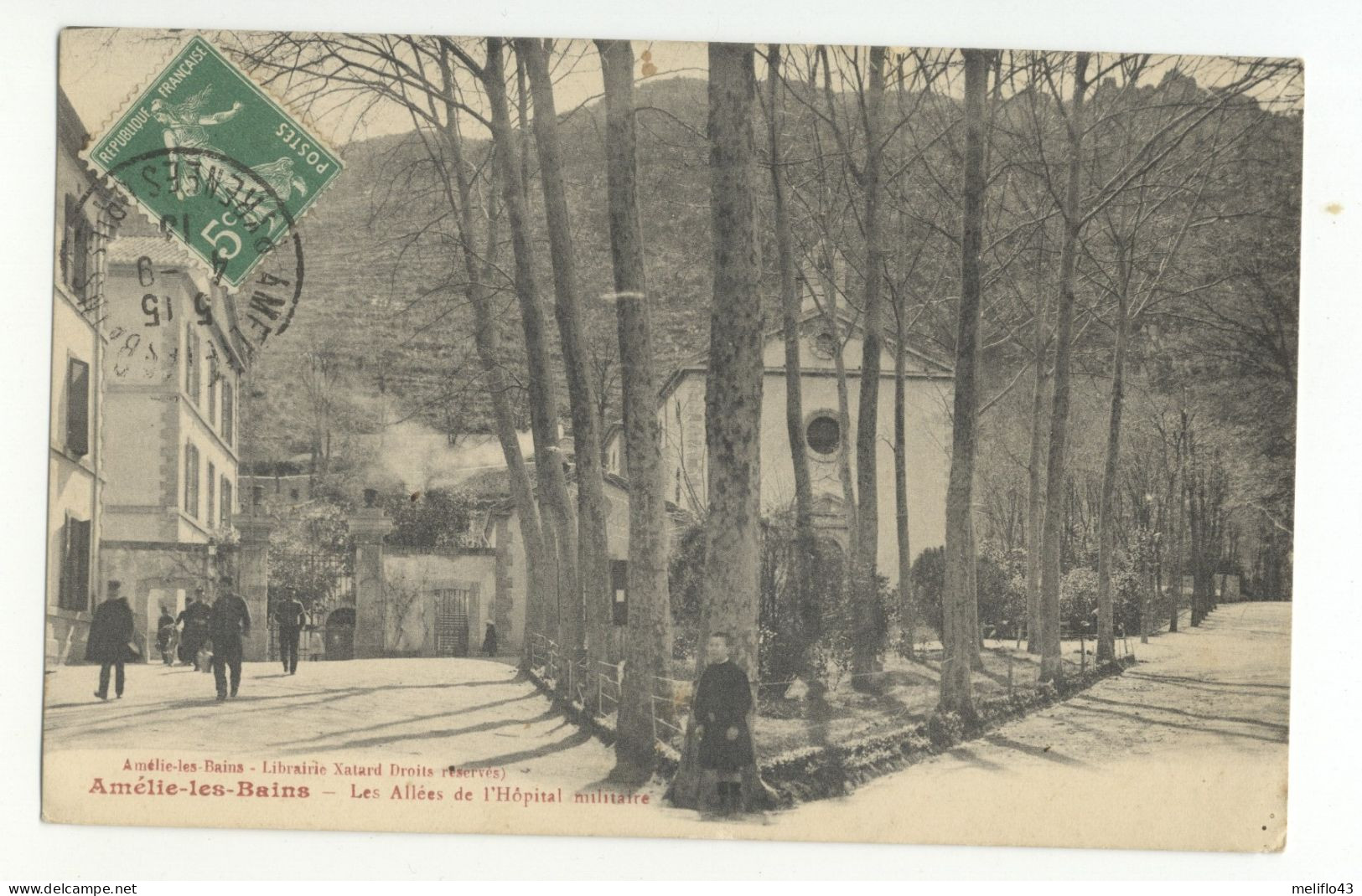 66/CPA A - Amélie Les BAins - Les Allées De L'Hopital Militaire - Amélie-les-Bains-Palalda