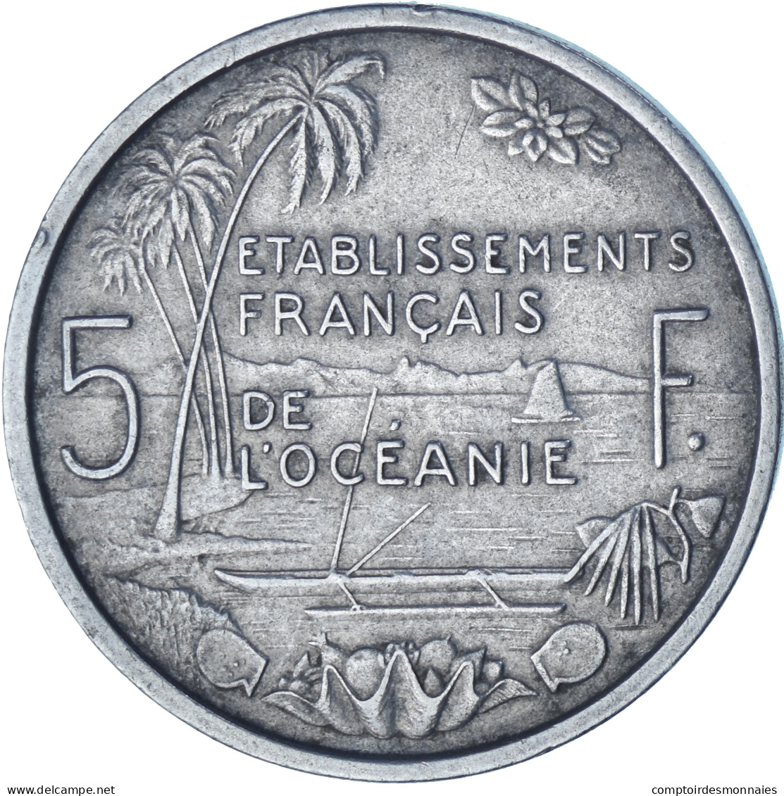 Monnaie, Polynésie Française, 5 Francs, 1952, Paris, TTB+, Aluminium, KM:4 - Other & Unclassified