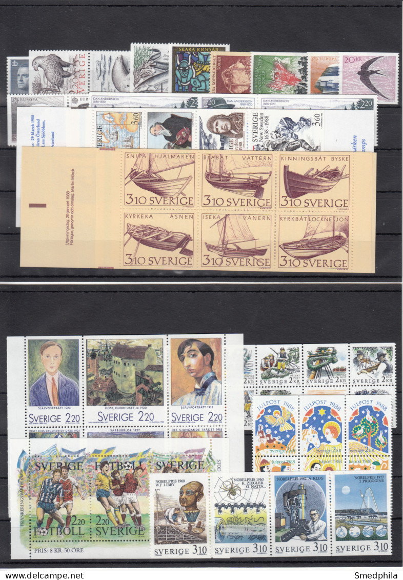 Sweden 1988 - Full Year MNH ** - Komplette Jahrgänge