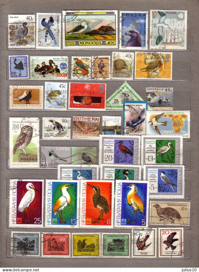 BIRDS 40 Used (o) Topical Stamps #1582 - Konvolute & Serien