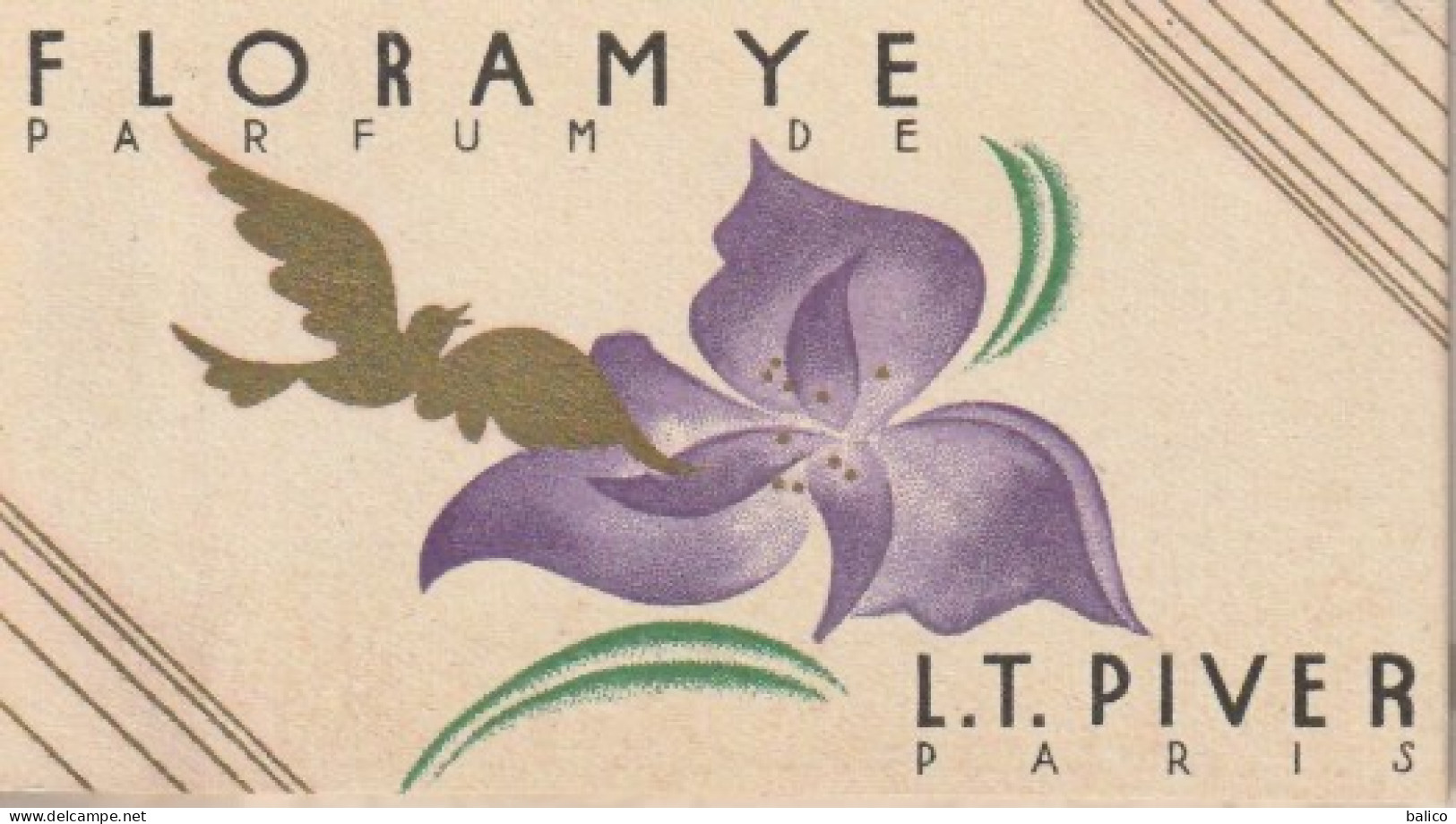 Carte Parfumée   - FLORAMYE - Piver - Antiquariat (bis 1960)