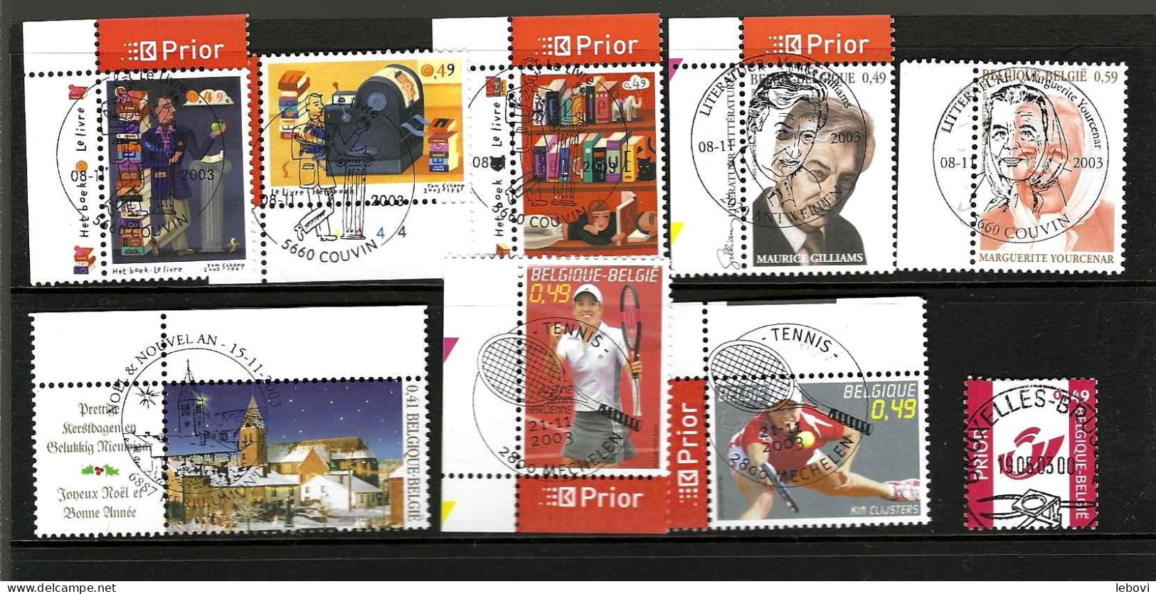 Belgique : 2003 Timbres Oblitérés - Andere & Zonder Classificatie