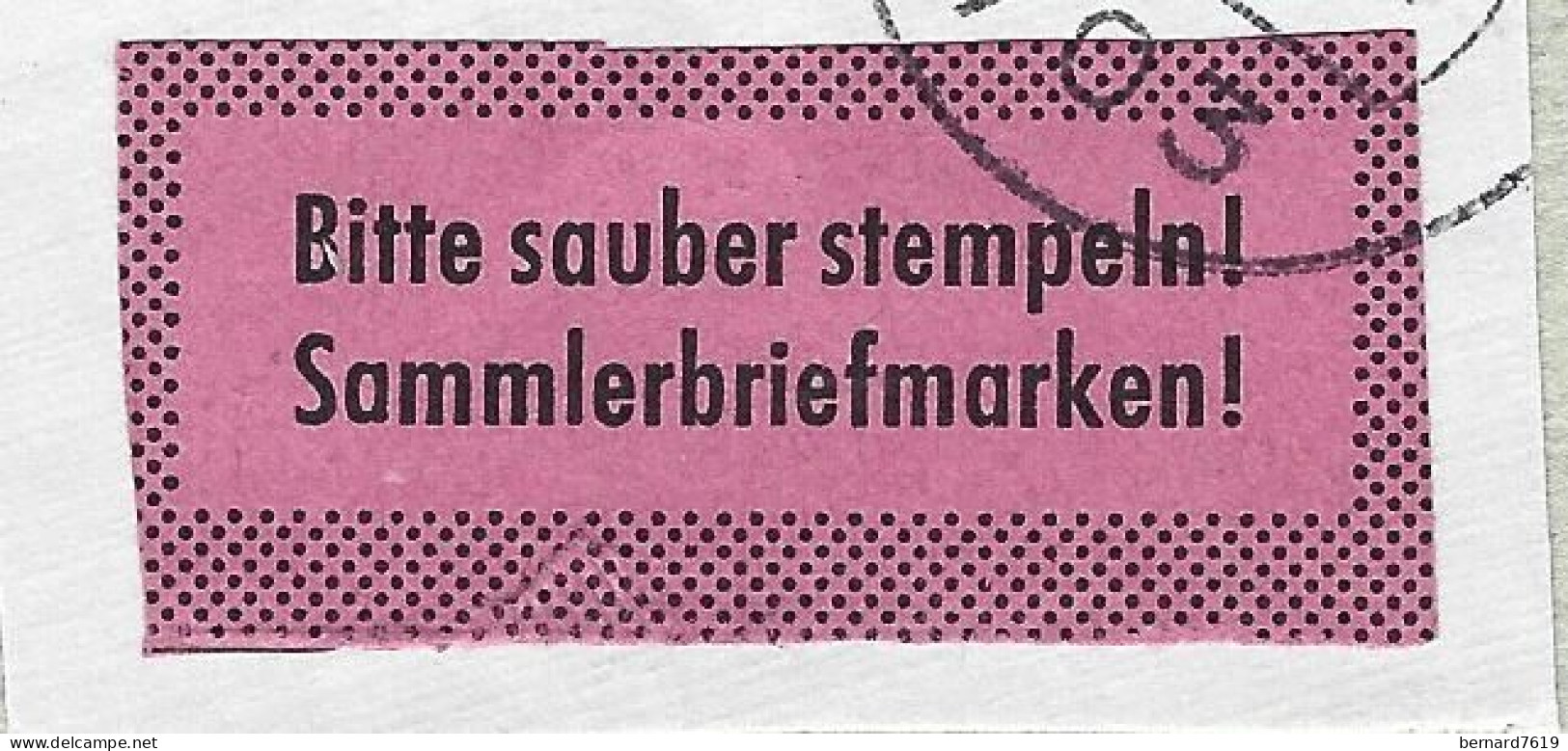 Etiquette Postale    Allemagne   Ancienne   -  Bitte  Sauber  Stempeln Sammlerbriefmarken - Sonstige & Ohne Zuordnung