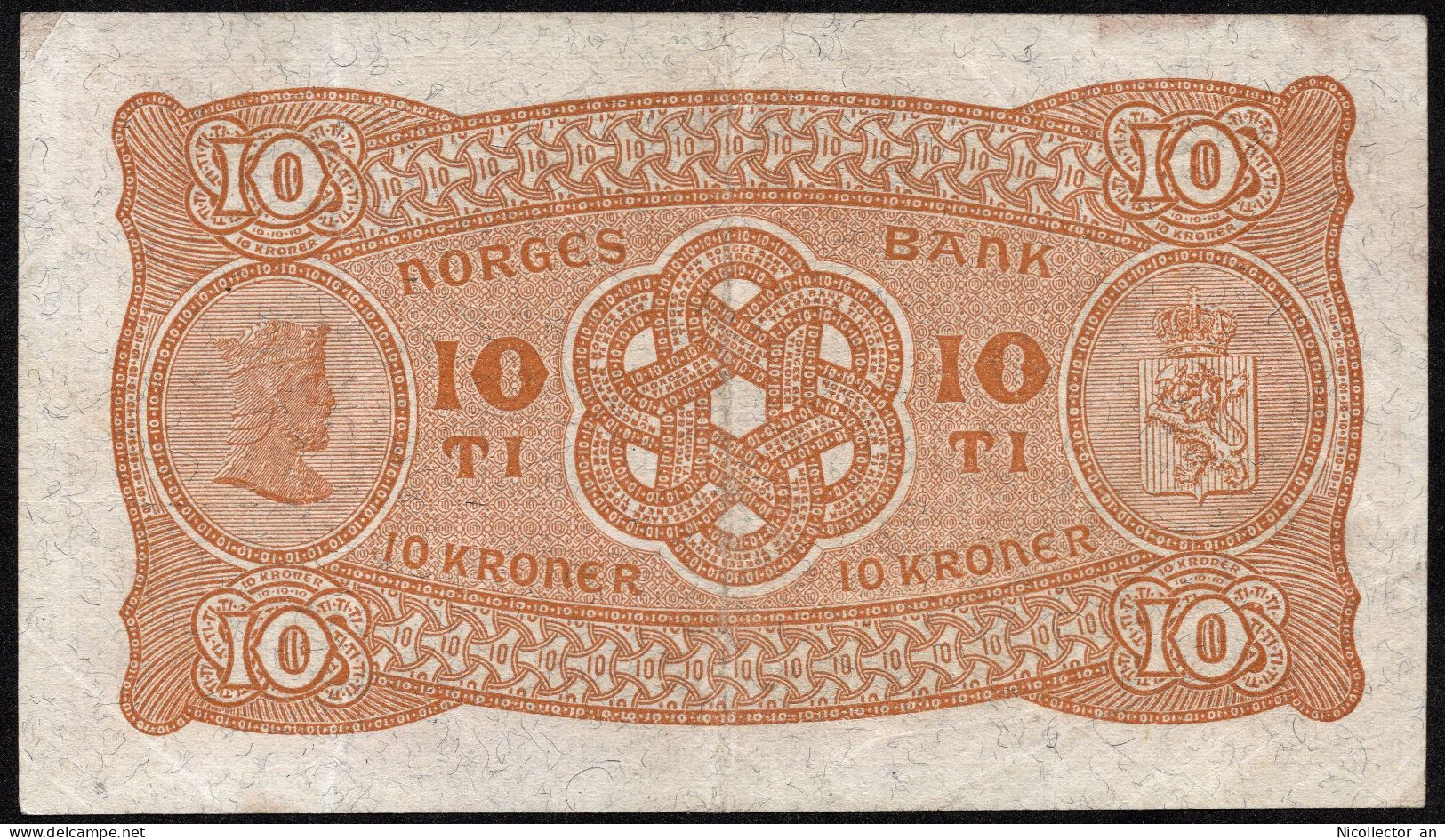 Norway 10 Kroner 1942 VF Banknote - Norvège