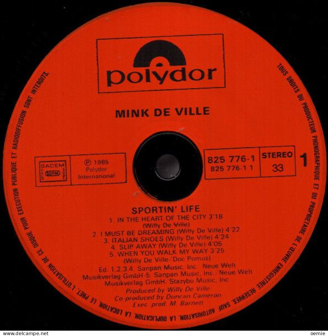 MINK DEVILLE  /  SPORTIN LIFE - Other - English Music