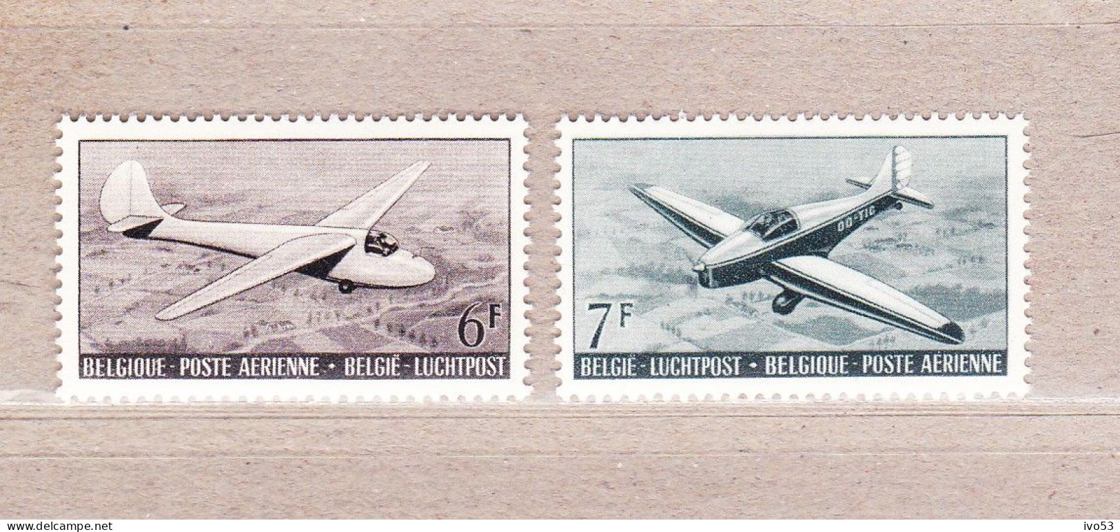 1951 PA28-29** Zonder Scharnier.Aero-club Belgie.OBP 12,5 Euro. - Mint