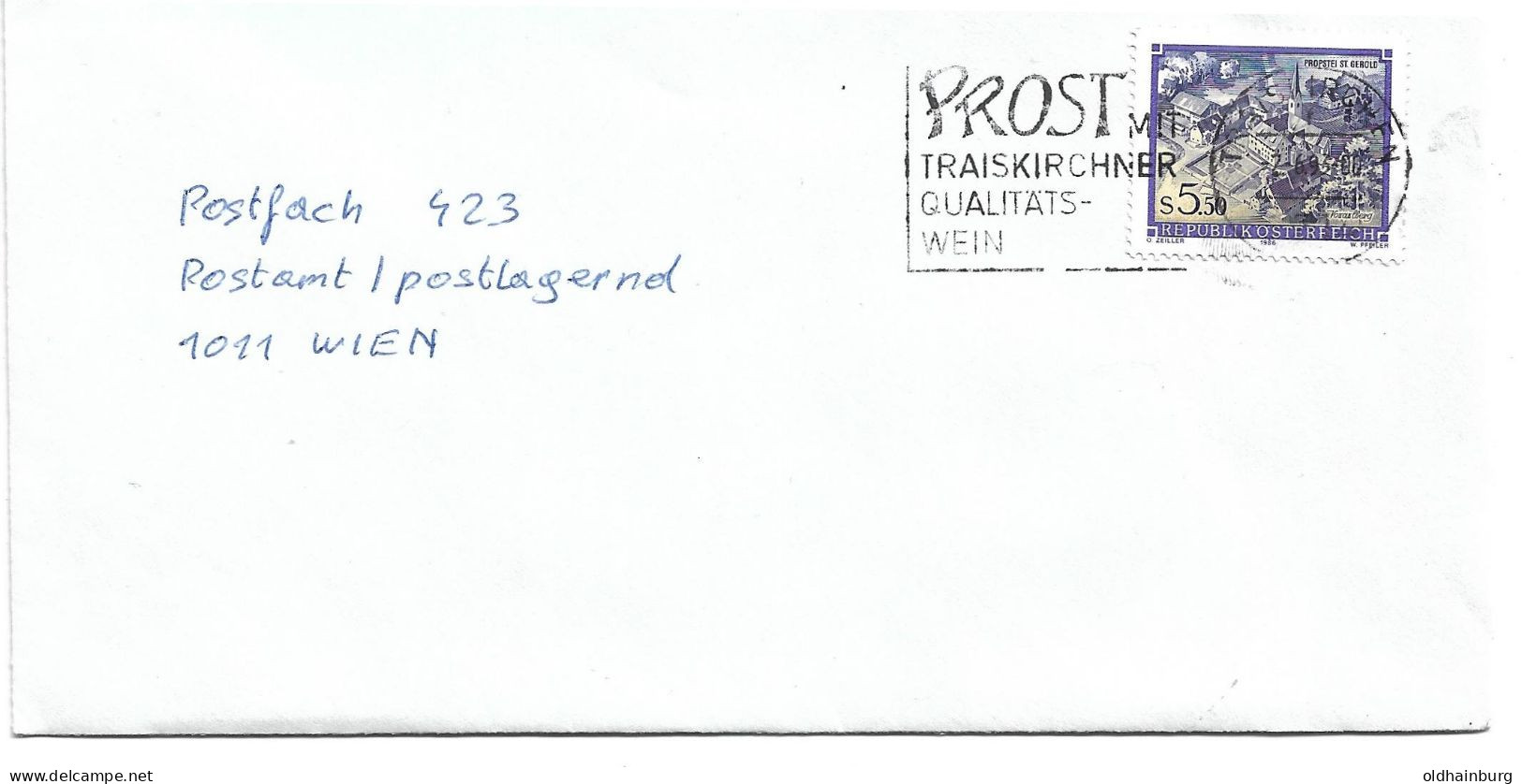 0090e: Werbestempel 2514 Traiskirchen "Prost Qualitätsweine..." Aus 1995 - Baden Bei Wien