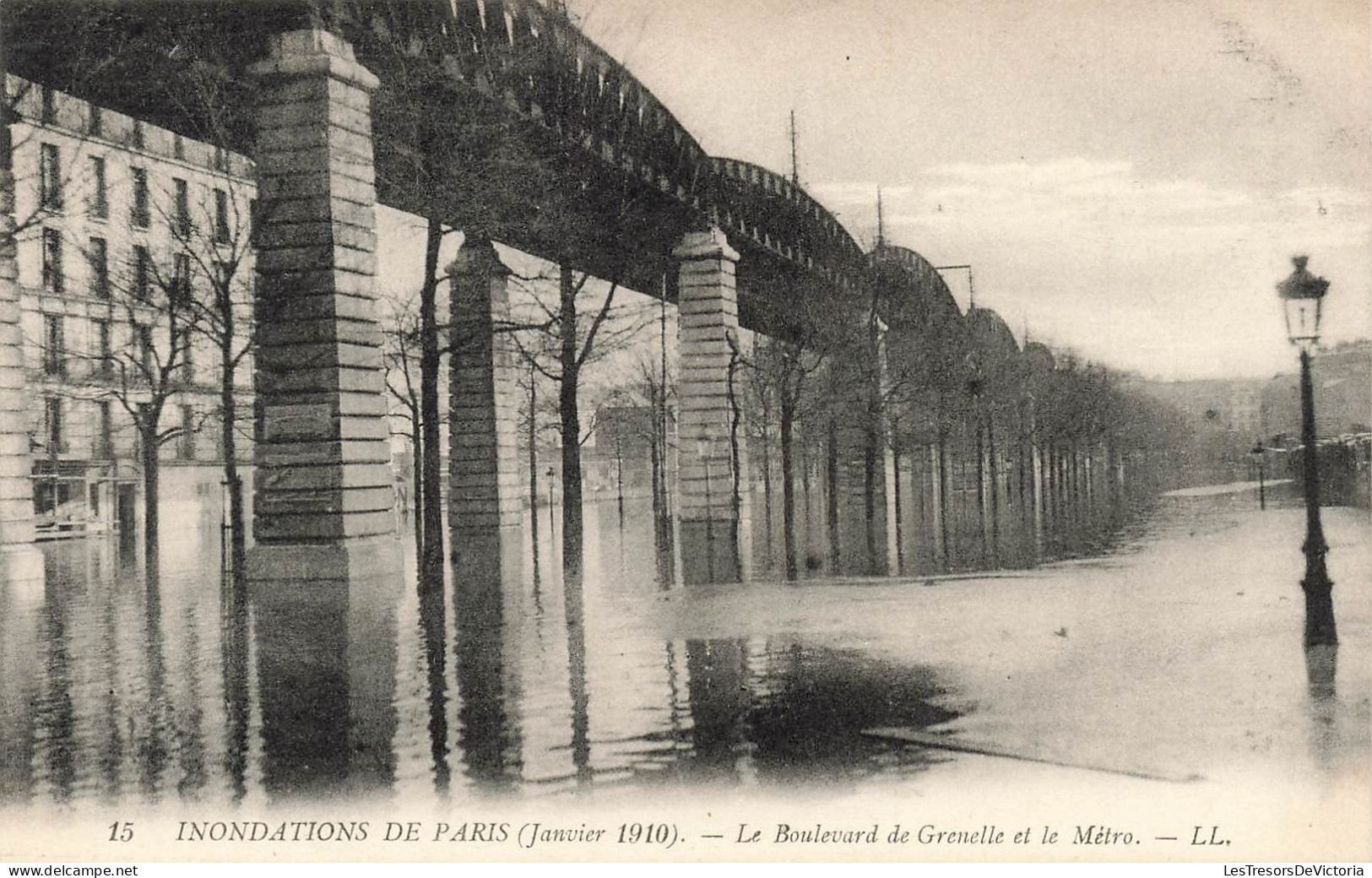 FRANCE - Paris -  Inondations De 1910 - Le Boulevard De Grenelle Et Le Métro - LL - Carte Postale Ancienne - Inondations De 1910