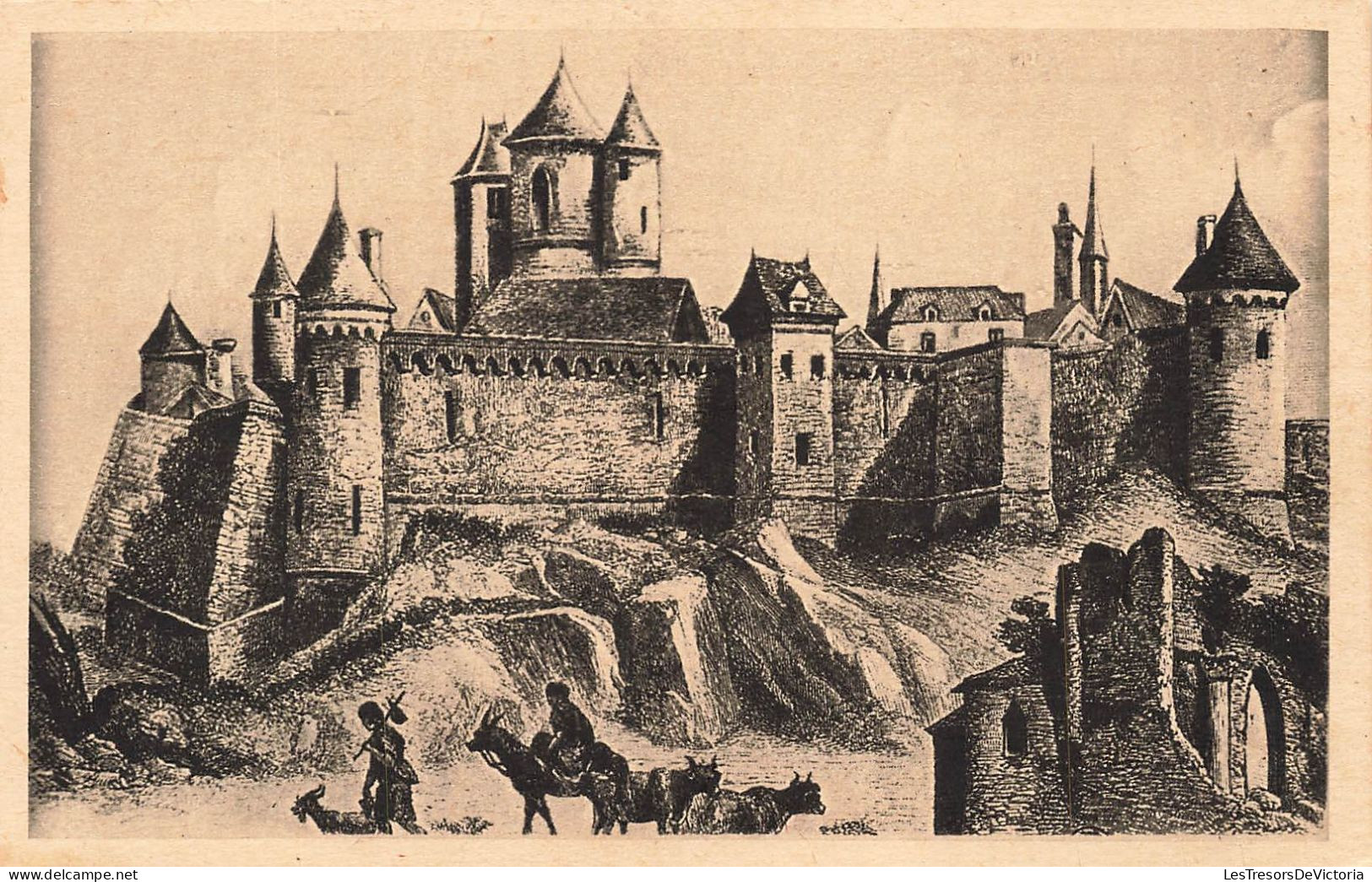 FRANCE - Sancerre - L'ancien Château - D'après Une Gravure Du Temps - Carte Postale Ancienne - Sancerre