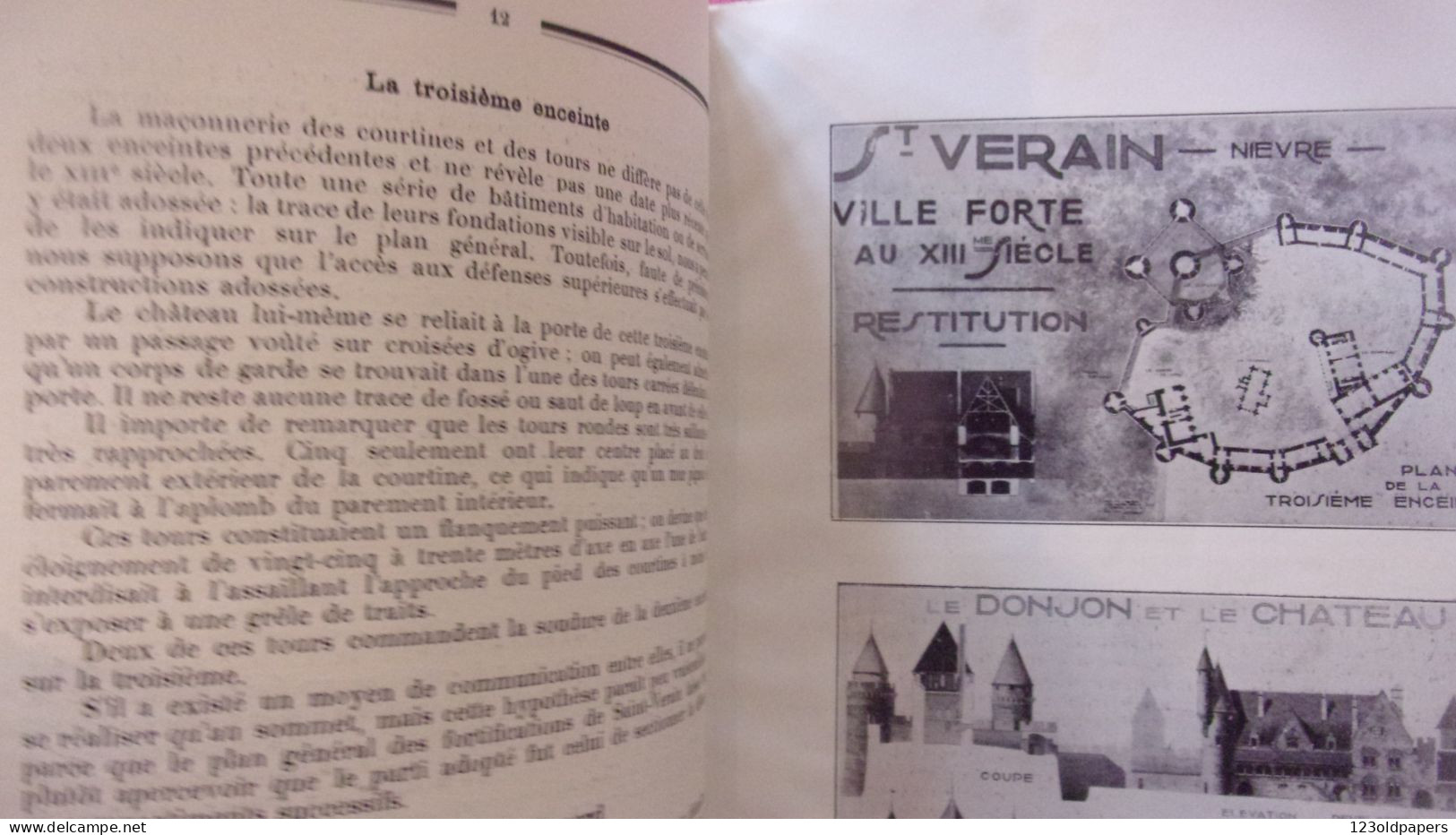 JEAN GEORGES 1932 SAINT VERAIN VILLE FORTE AU MOYEN AGE DESSINS NIEVRE NIVERNAIS - Bourgogne