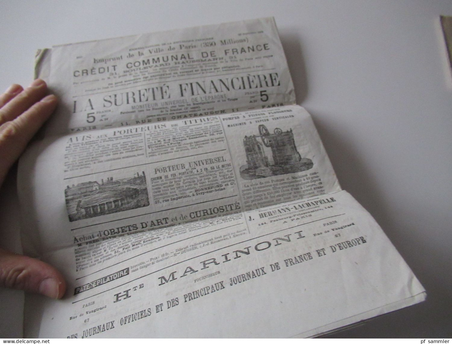 Guerre 1870 Deutsch-Französischer Krieg 5 Zeitungen Journal Officiel de la Republique Francaise August u. September 1871