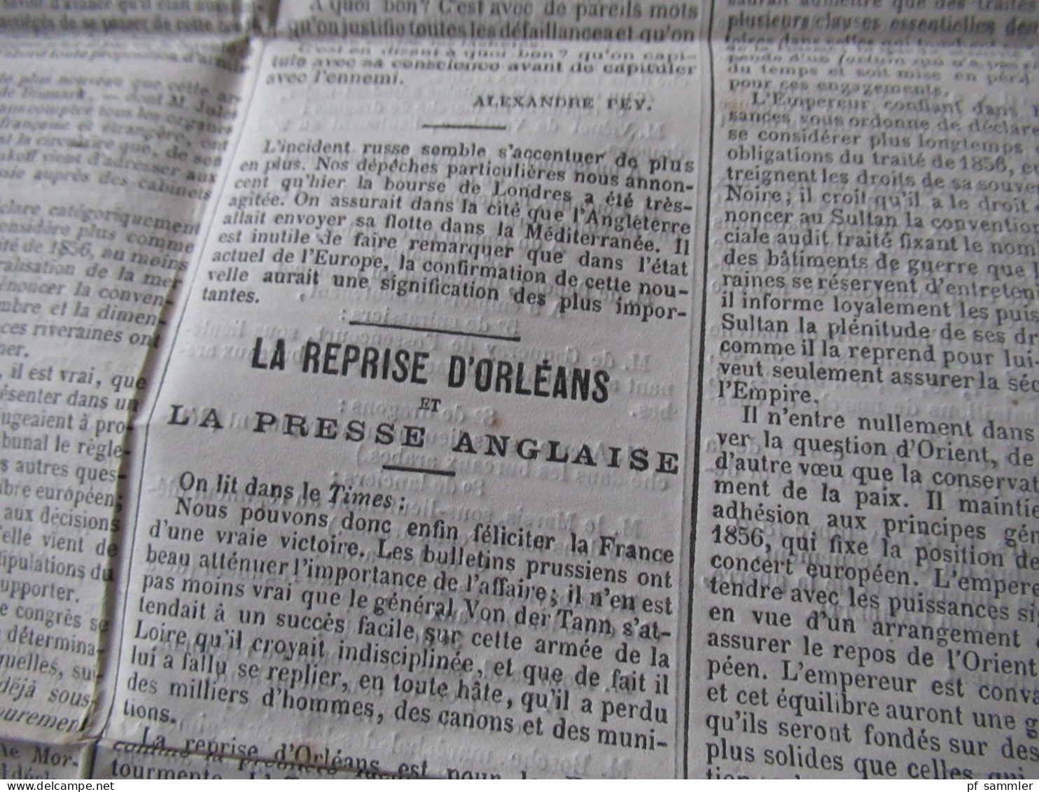 Guerre 1870 Deutsch-Französischer Krieg 2 Zeitungen Le Moniteur Universel Gazette nationale fondée en 1789 Ballon Montè