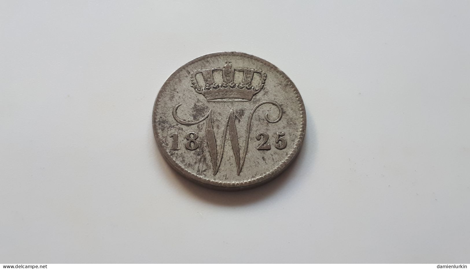 GUILLAUME PREMIER 25 CENTS 1825 B BRUXELLES ARGENT ONLY 502.000 EXEMPLAIRES ! COTES : 40€-100€-200€-400€ - 1815-1840: Willem I