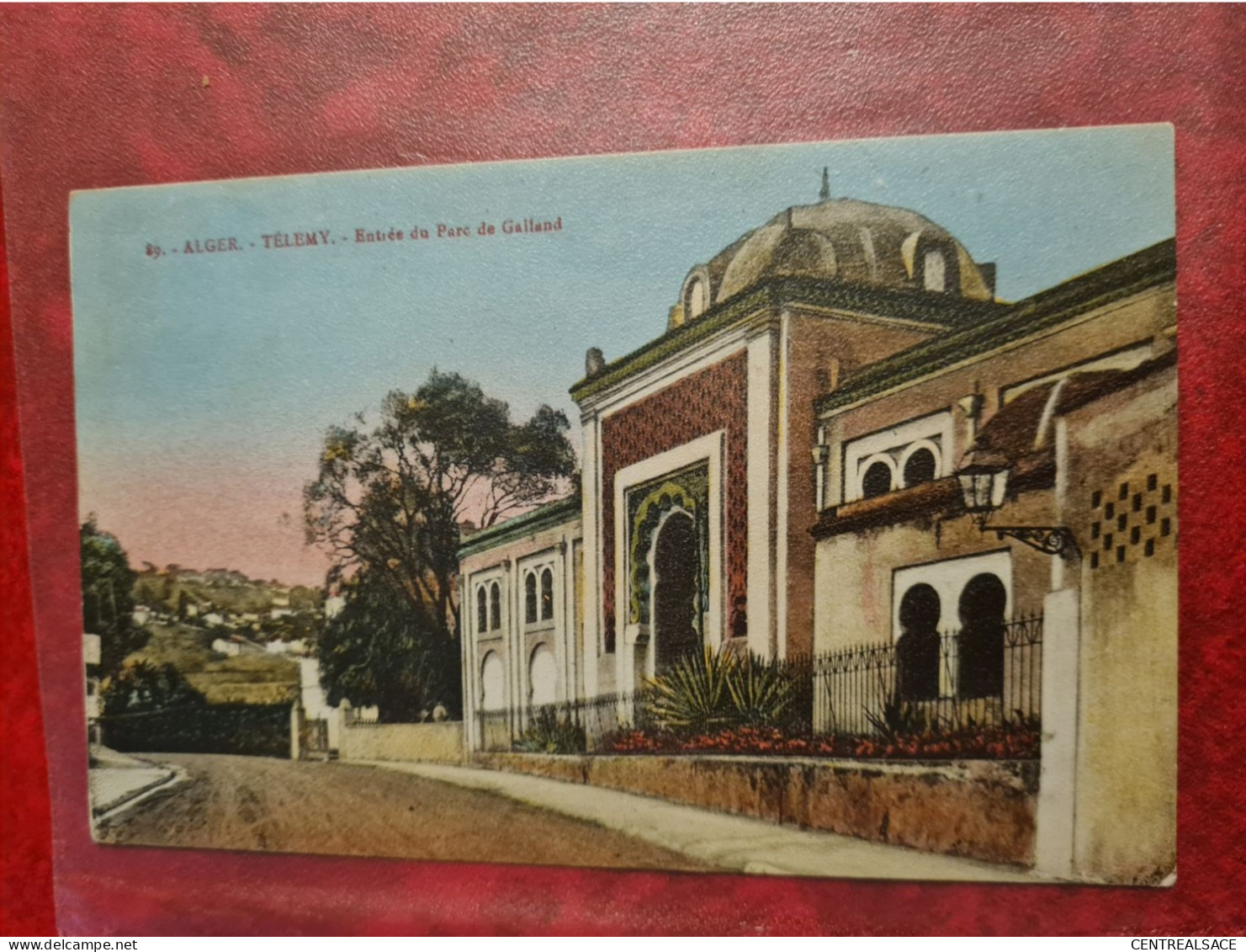 CARTE ALGER TELEMY POSTE AUX ARMEES CACHET BABELOUED ALGER POUR ALLEMAGNE 1926 F.M. - Andere & Zonder Classificatie