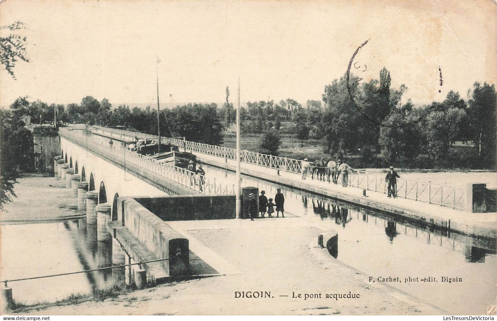 FRANCE - Digoin - Le Pont Aqueduc - F Cachet - Carte Postale Ancienne - Digoin