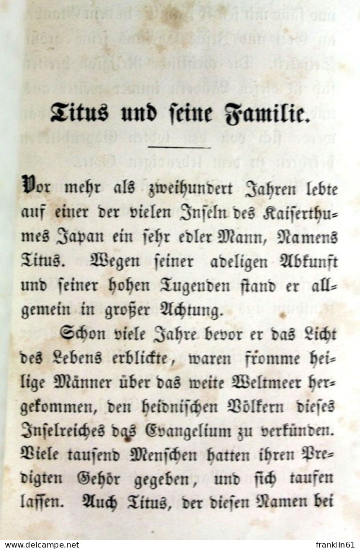 Die Christliche Familie. Das Alte Raubschloß. Das Stumme Kind. - Autres & Non Classés