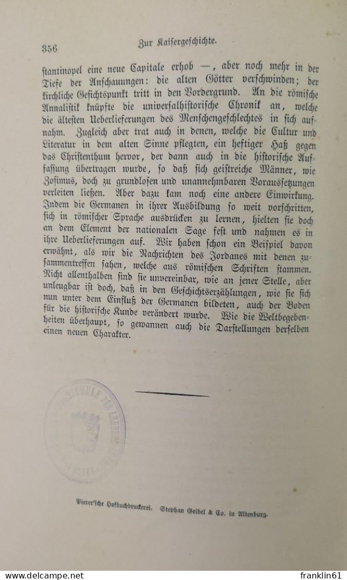 Weltgeschichte. Dritter Theil. Das altrömische Kaisertum. Mit kritischen Erörterung zur alten Geschichte.