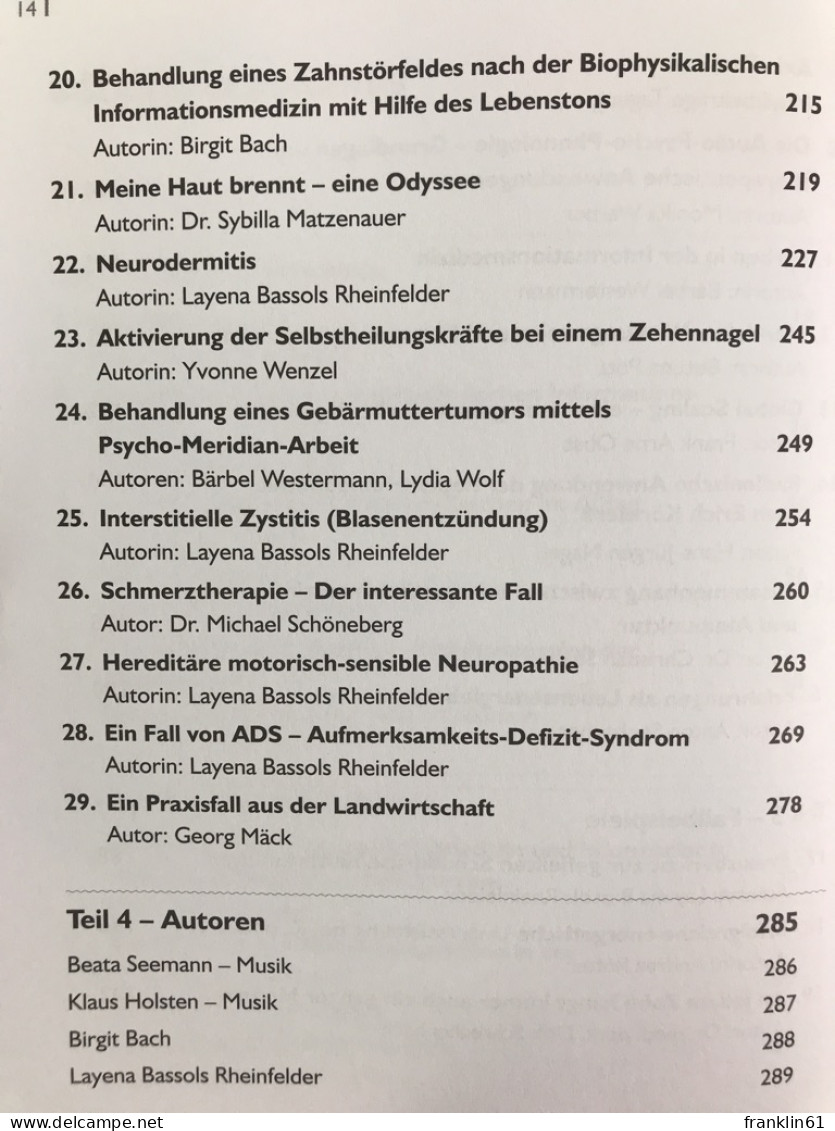 Biophysikalische Informationsmedizin in Praxis und Anwendung.