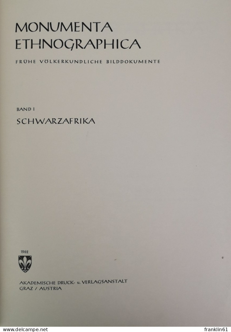 Monumenta Ethnographica. Frühe Völkerkundliche Bilddokumente. Band 1: Schwarzafrika. - 4. 1789-1914