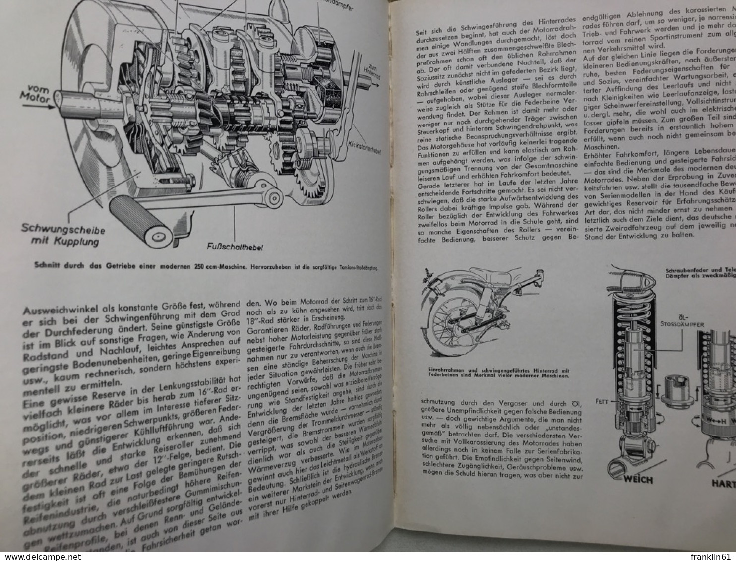 Deutsche Motorräder, Motorroller,  Mopeds 1954. - Trasporti