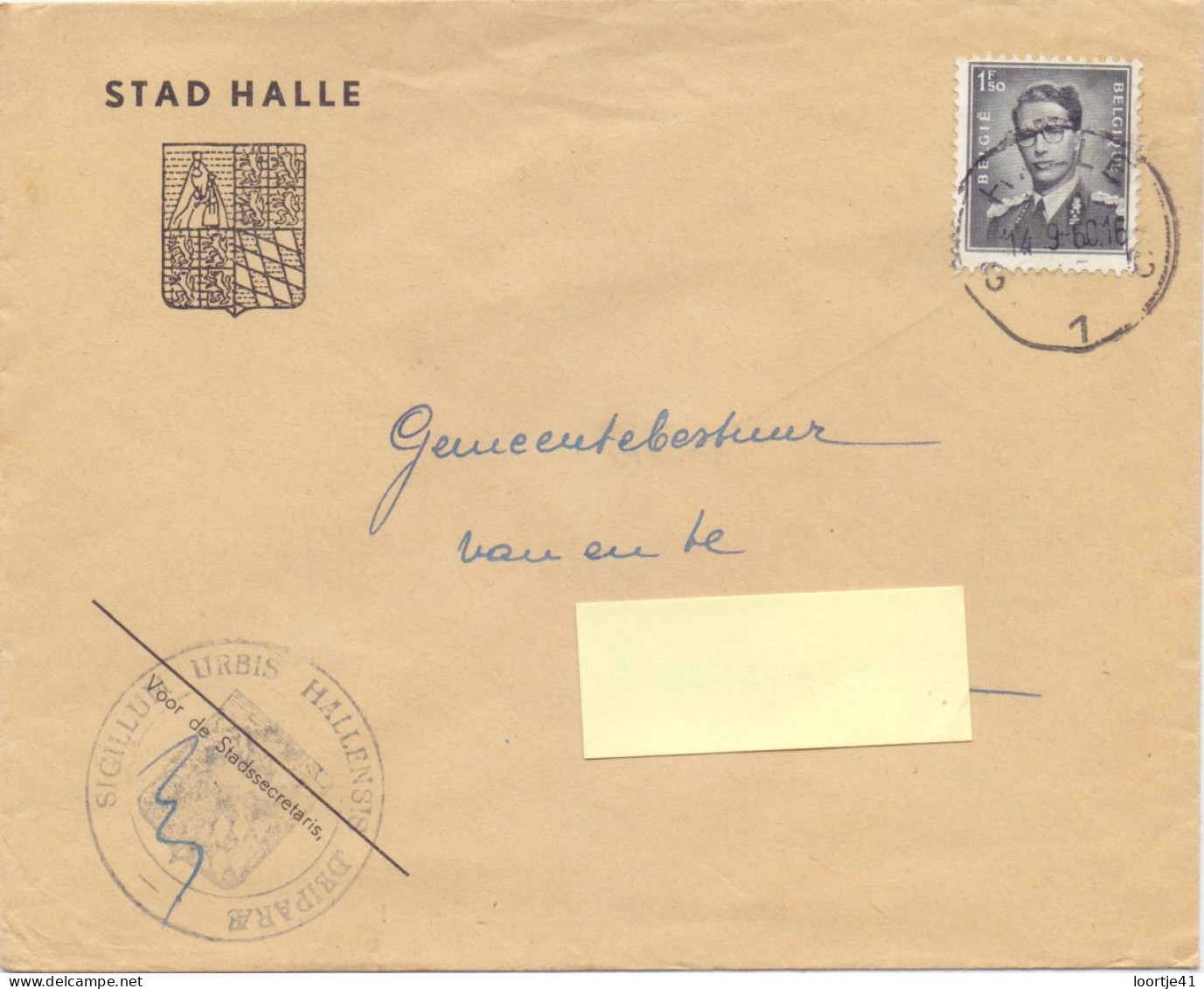 Omslag Enveloppe - Stad Halle - 1960 - Buste