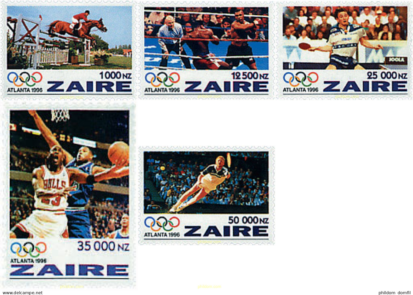 52878 MNH ZAIRE 1996 26 JUEGOS OLIMPICOS VERANO ATLANTA 1996 - Ungebraucht