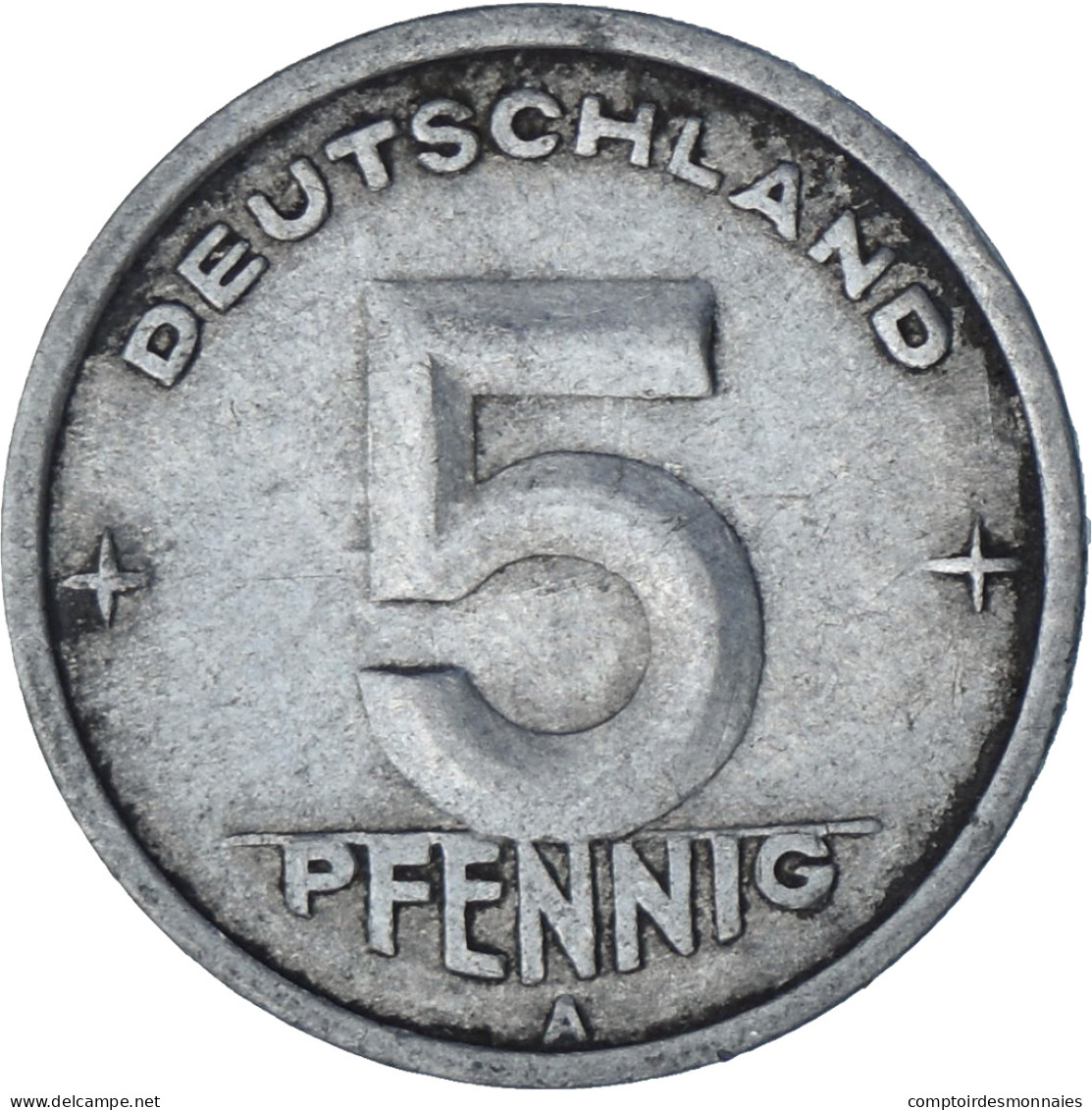 République Démocratique Allemande, 5 Pfennig, 1948, Berlin, TB+, Aluminium - 5 Reichspfennig
