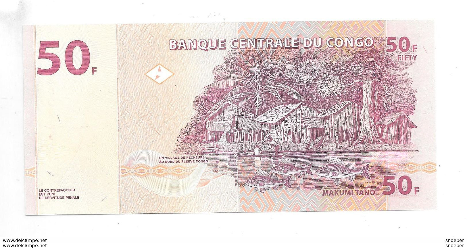 *congo Democratic Republic 50 Francs  2007  Km 97  Unc - Democratic Republic Of The Congo & Zaire