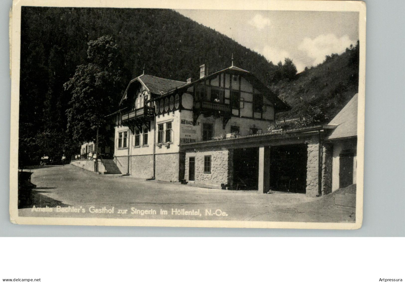 AK - Höllental - Gasthof Zur Singerin - Amalia Bachler's - 1951 - 9x 14cm - #AK1181# - Baden Bei Wien