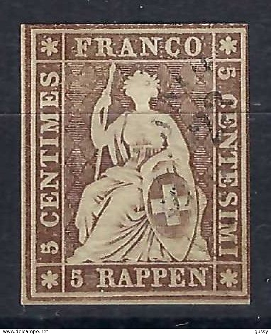 SUISSE Ca.1857-62: Le ZNr. 22G Obl. CAD - Oblitérés