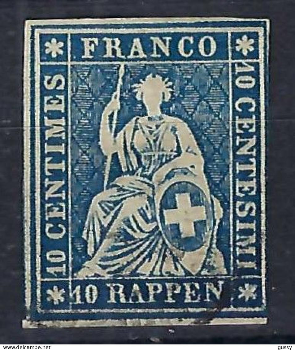 SUISSE Ca.1857-62: Le ZNr. 23G  Obl. CAD - Oblitérés