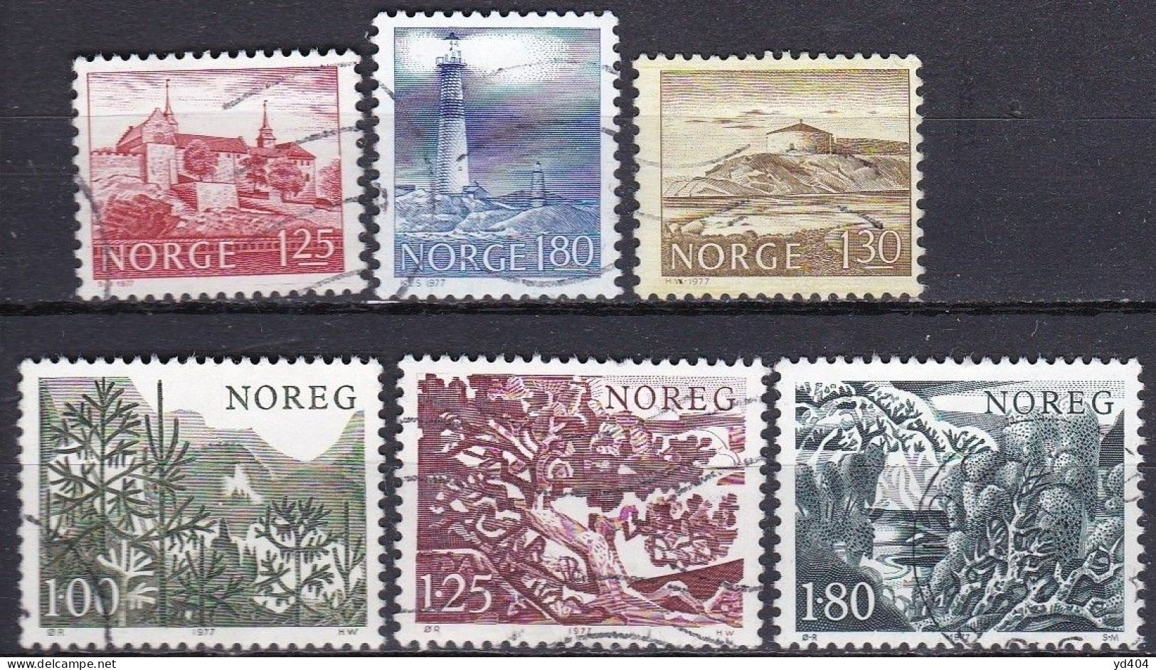 NO091 – NORVEGE - NORWAY – 1977 USED LOT – Y&T # 693-713 – CV 13,85 € - Gebraucht