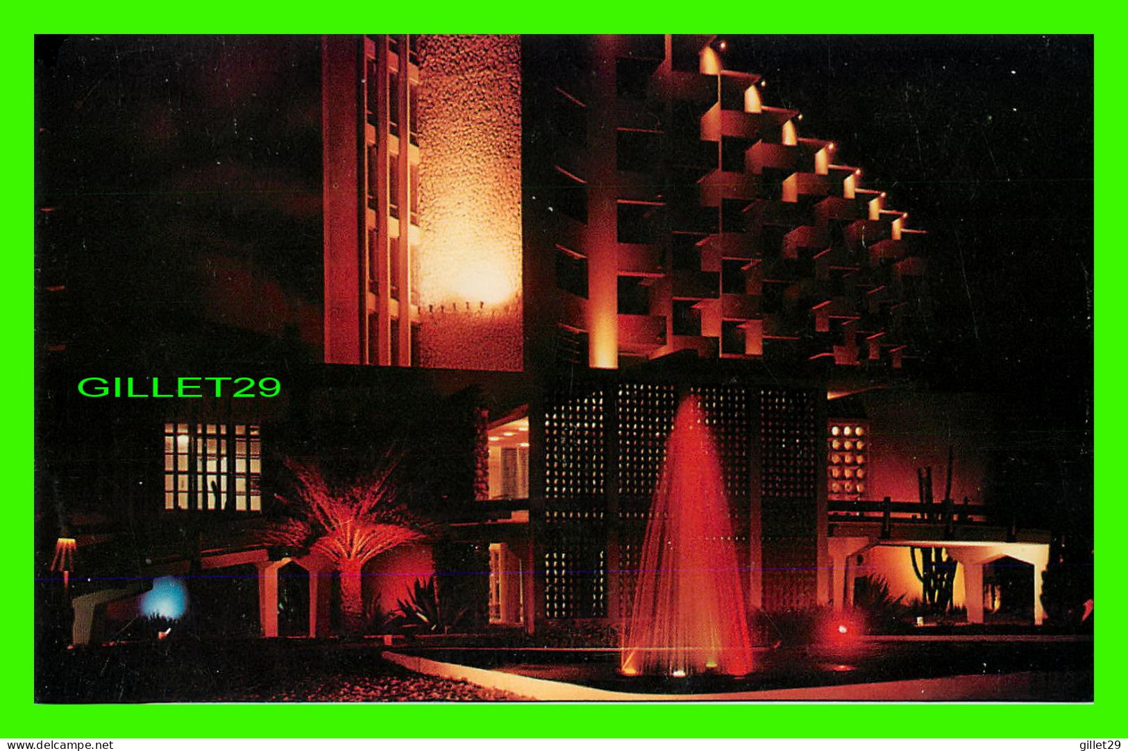 ARUBA, NETHERLANDS ANTILLES - THE ARUBA CARIBBEAN HOTEL BY NIGHT - A DEXTER DE WIT - - Aruba