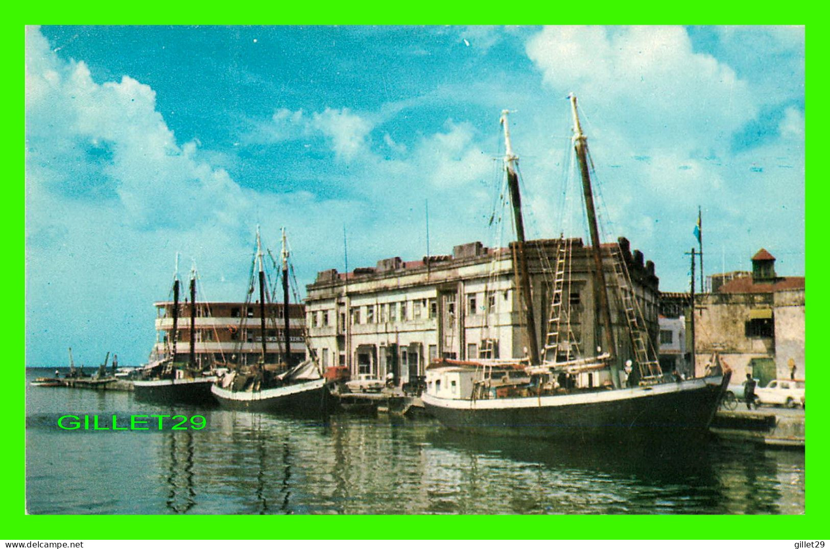 BARBADOS, B.W.I. - WHARF, BRIDGETOWN - PHOTO BTY S. O'DONELL - C. L. PITT & CO LTD - ANIMATED WITH BOATS - - Barbados (Barbuda)