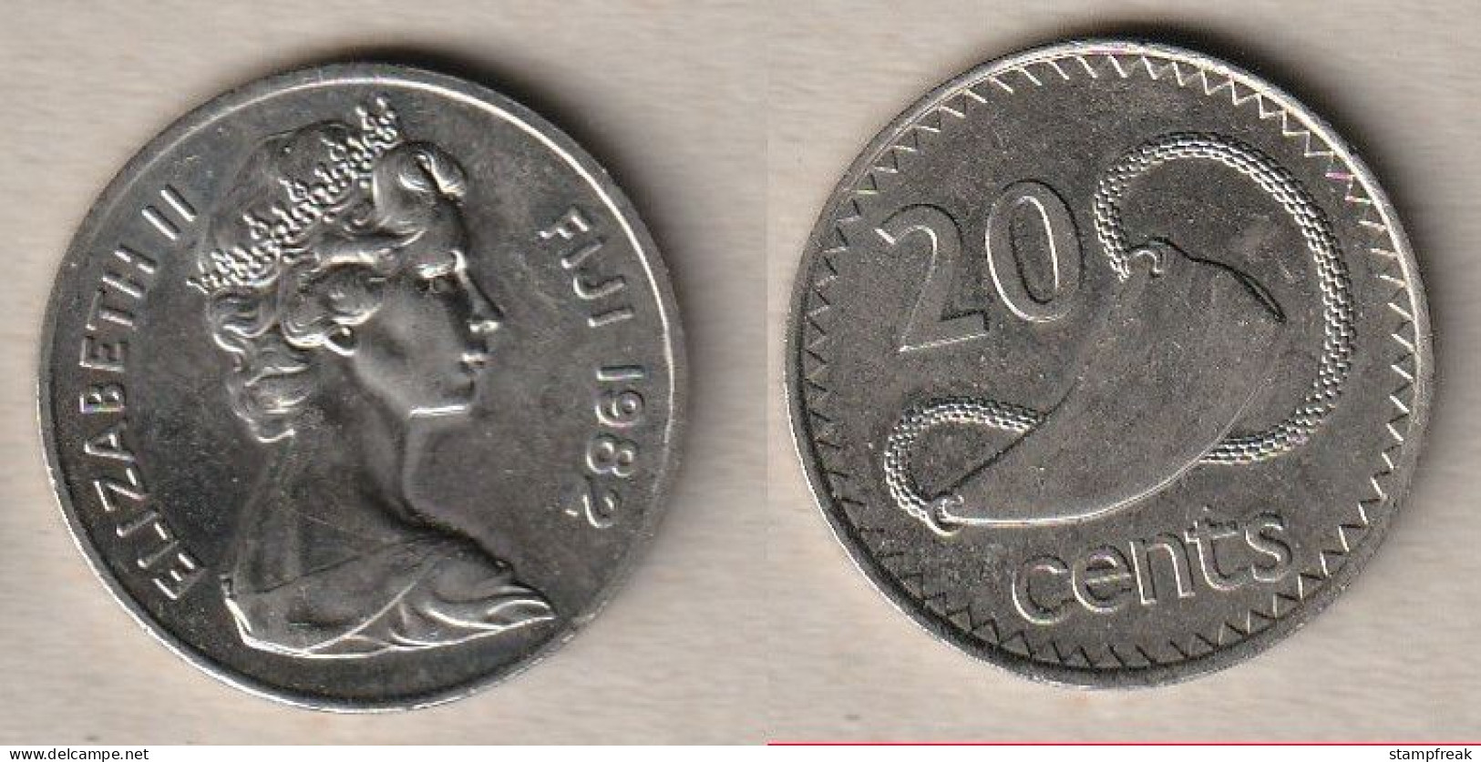 00716) Fiji, 20 Cents 1982 - Fidschi