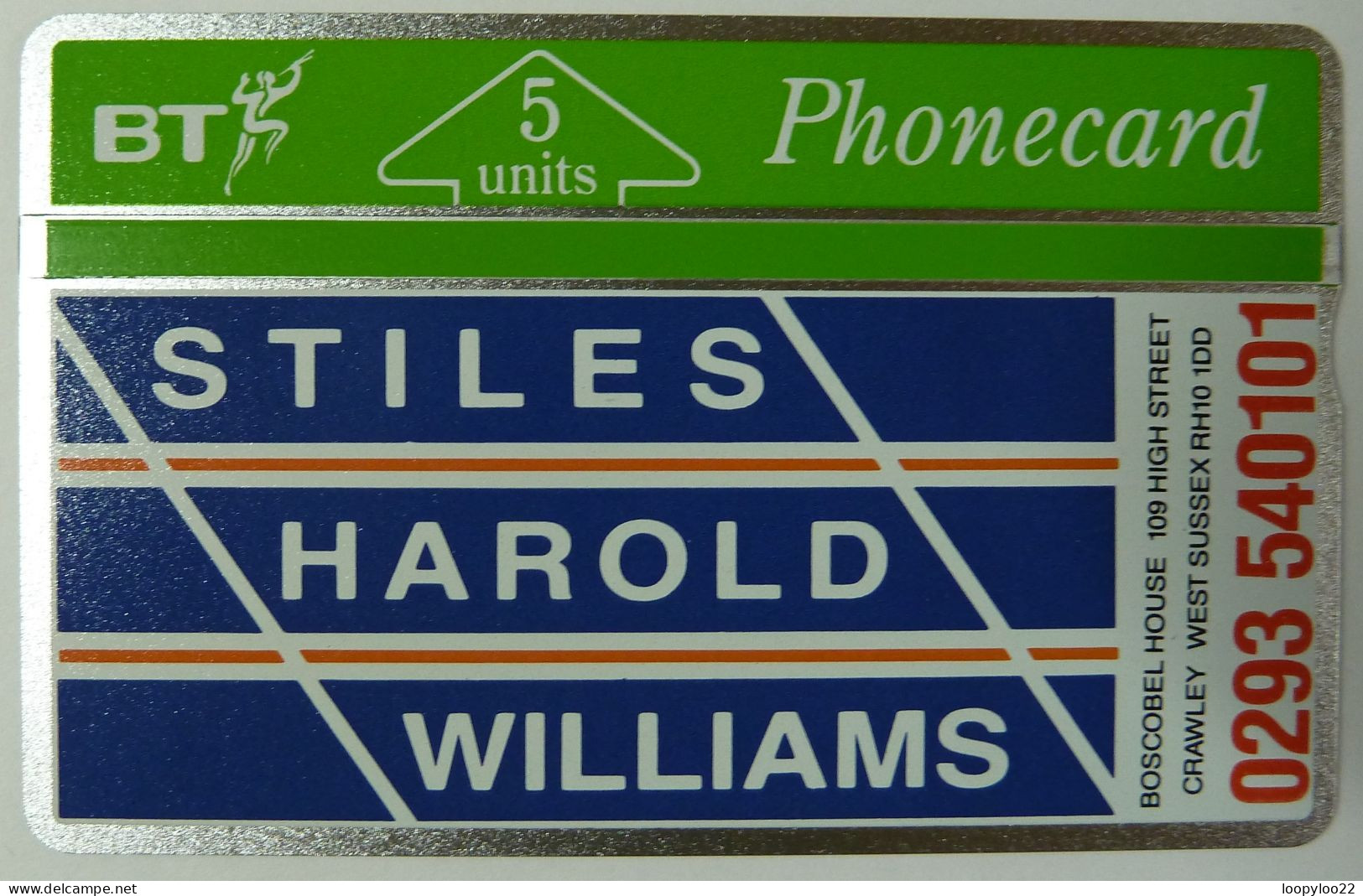 UK - Great Britain - Landis & Gyr - BTP023 - Stiles Harold Williams - Crawley - 130K - Mint - BT Promozionali