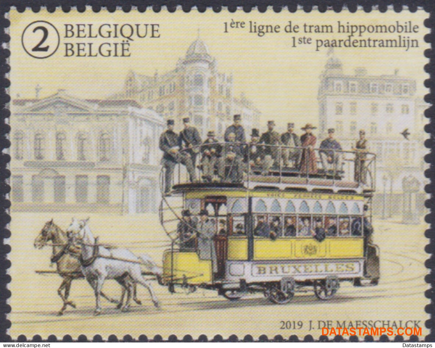 België 2019 - Mi:4913, Yv:4849, OBP:4866, Stamp - XX - First Horse Tram Line - 2011-..