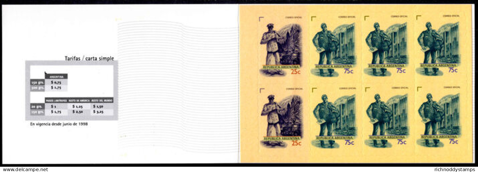 Argentina 1998 Large Format Postmen Booklet Unmounted Mint. - Neufs