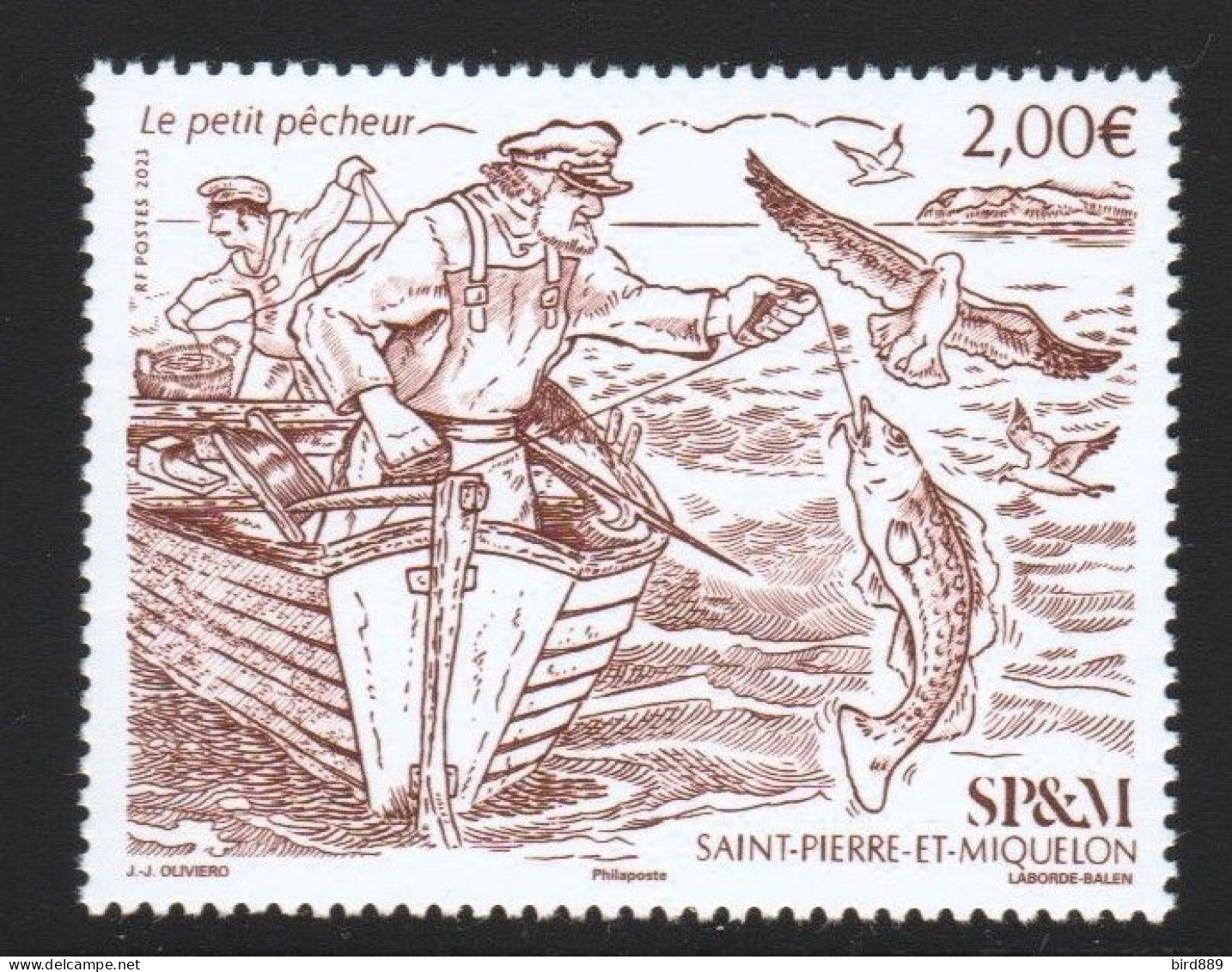 2023 SPM Saint Pierre Et Miquelon Fauna Nature Bird Fish Single Stamp MNH - Ungebraucht