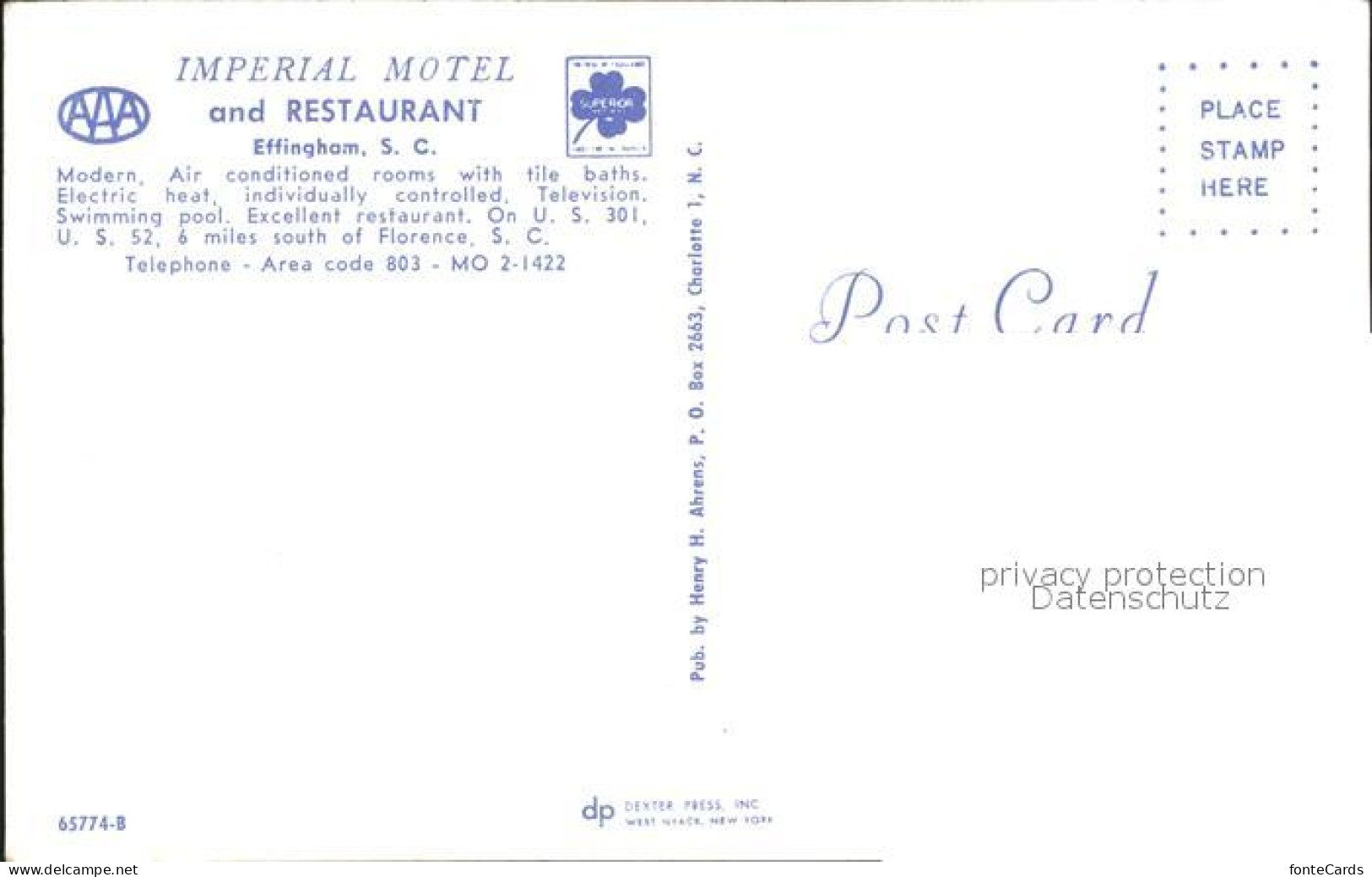 72319664 Effingham_South_Carolina Imperial Motel And Restaurant - Other & Unclassified