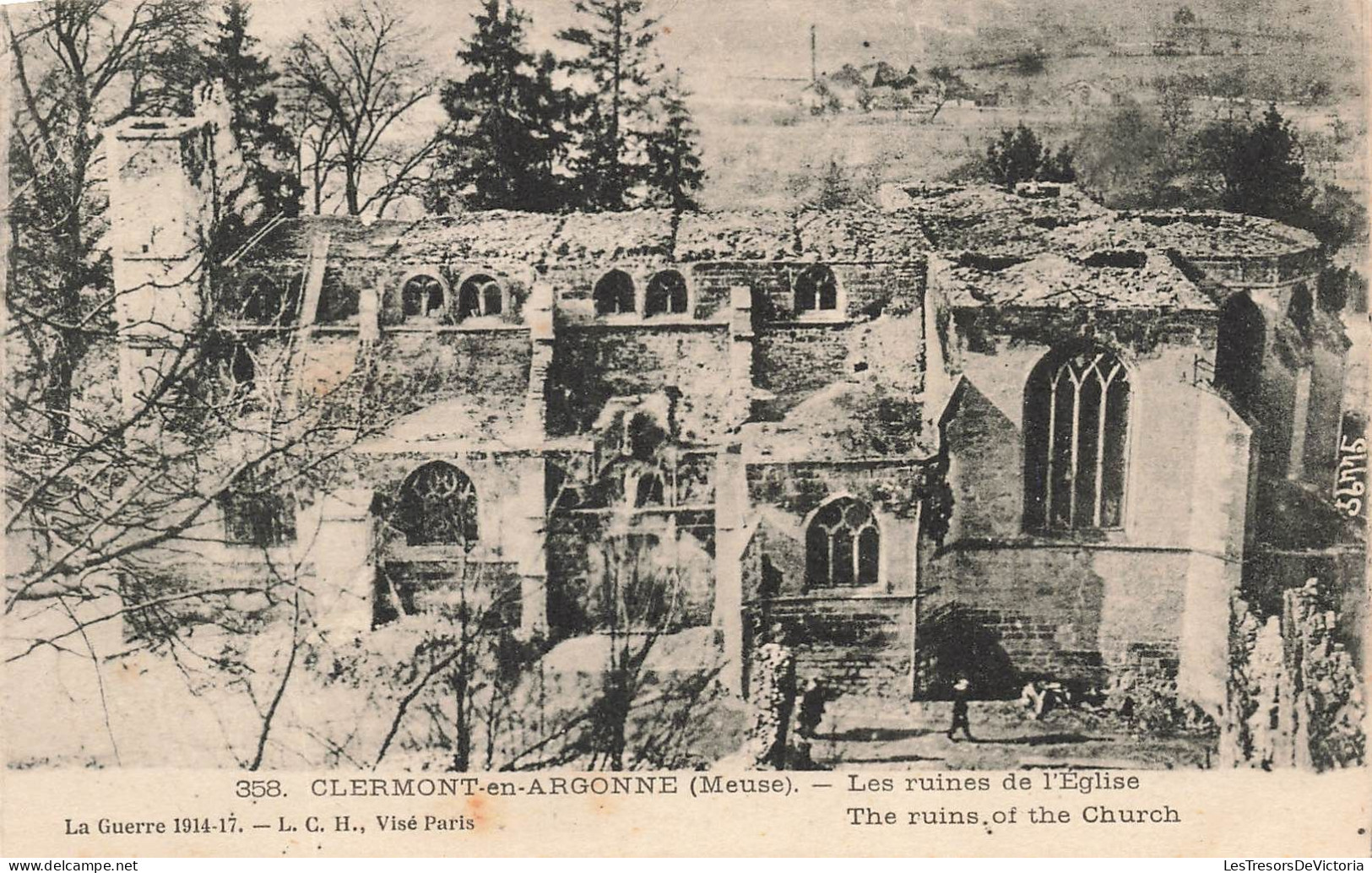 FRANCE - Clermont En Argonne - Les Ruines De L'église - Carte Postale Ancienne - Clermont En Argonne