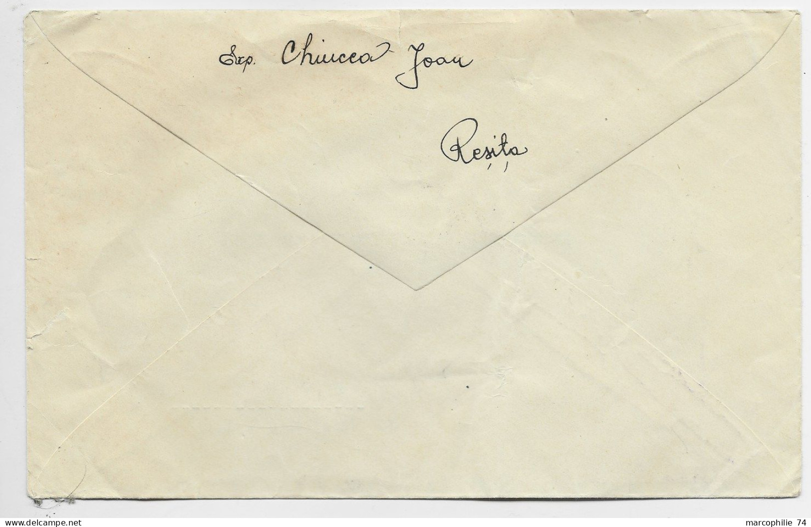 ROMANIA 3 LEI X2 SURCHARGE 8 IUNE 1930 LETTRE COVER RECITA 1930 CARAS TO FRANCE - Storia Postale