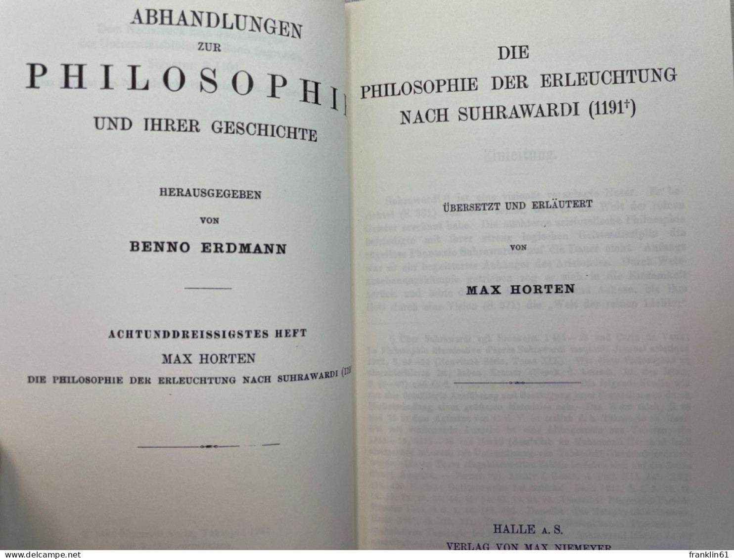 Die Philosophie Der Erleuchtung Nach Suhrawardi (1191 Gestorben). - Andere & Zonder Classificatie