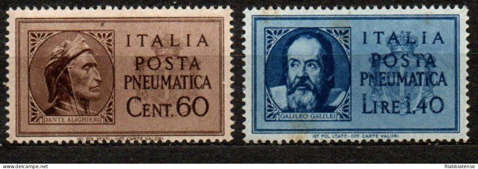 1945 - Italia - Luogotenenza PN 16/17 Posta Pneumatica Senza Fasci    -------- - Mint/hinged